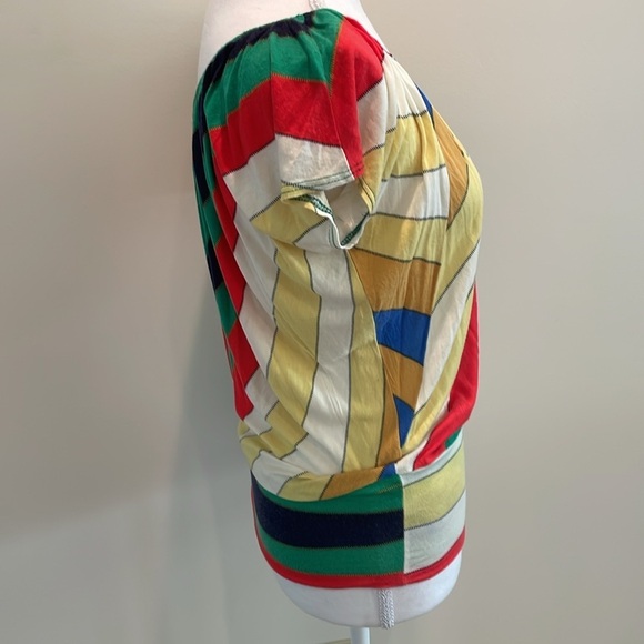Lipstick Colorful Banded Top With Stripes. Small - Picture 2 of 9